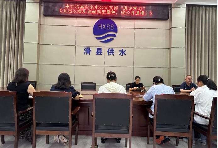 中共滑县自来水公司支部“理论学习” 《五起政绩观偏差典型案件，被公开通报！》